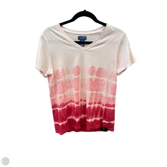 Top Short Sleeve By Caribbean Joe In Pink, Size: S