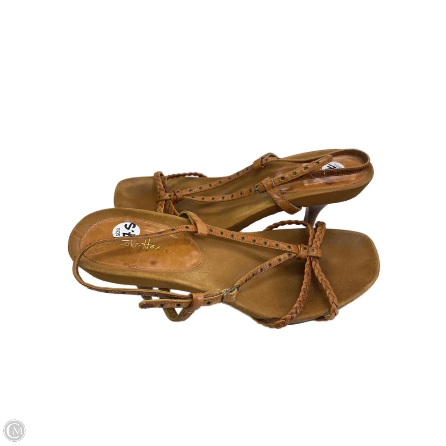 Sandals Heels Kitten By Cole-haan In Brown, Size: 7.5