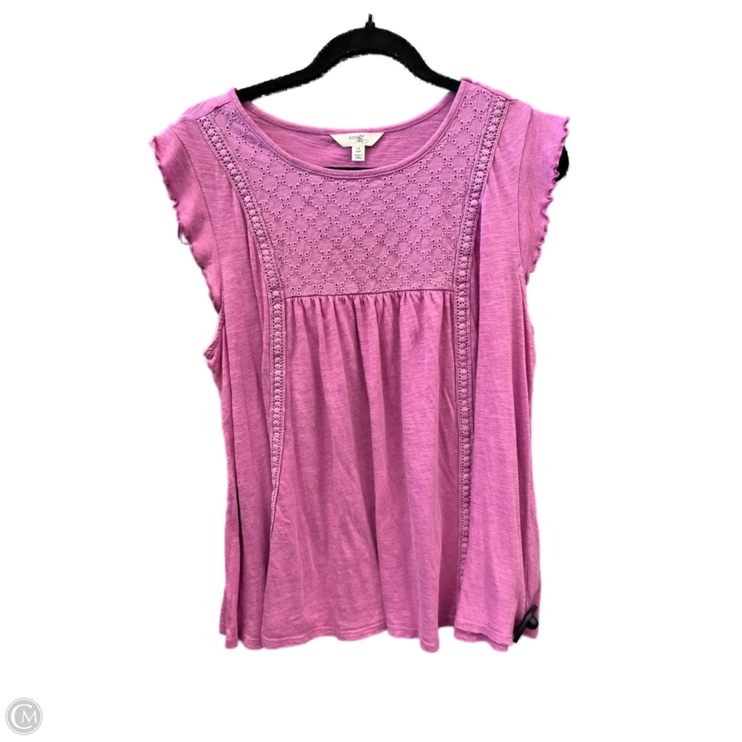 Top Short Sleeve By Terra & Sky In Pink, Size: Xl