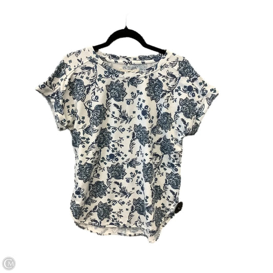 Top Short Sleeve By Cupio In Blue & White, Size: S