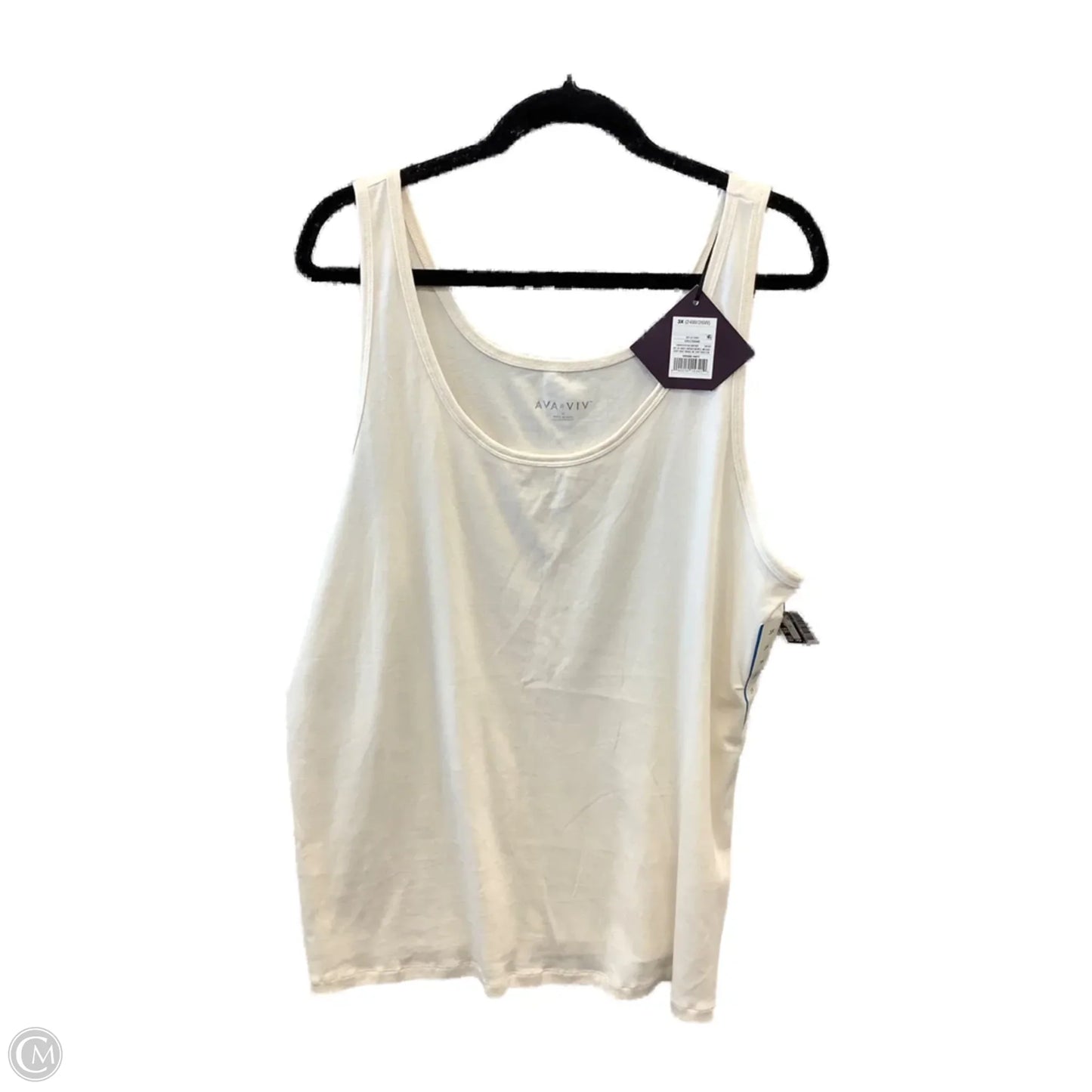 Tank Top By Ava & Viv In Cream, Size: 3x