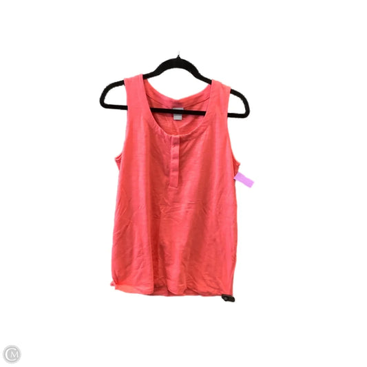 Top Sleeveless By Chicos In Coral, Size: M