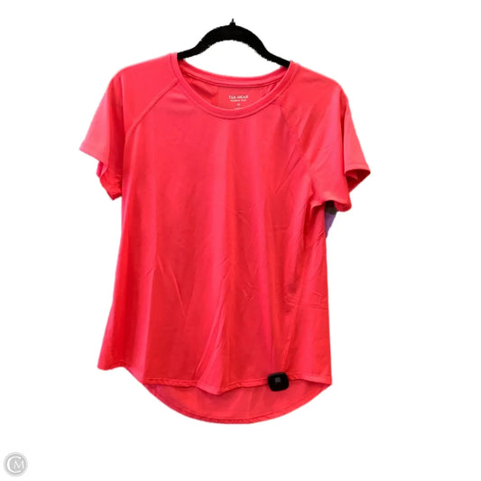 Athletic Top Short Sleeve By Tek Gear In Coral, Size: M
