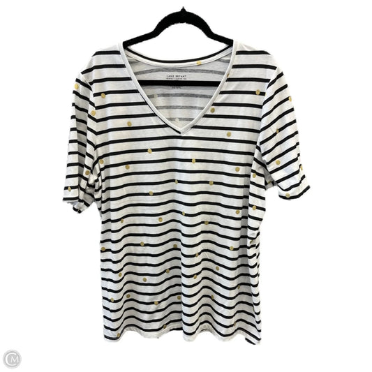 Top Short Sleeve By Lane Bryant In Striped Pattern, Size: 1x