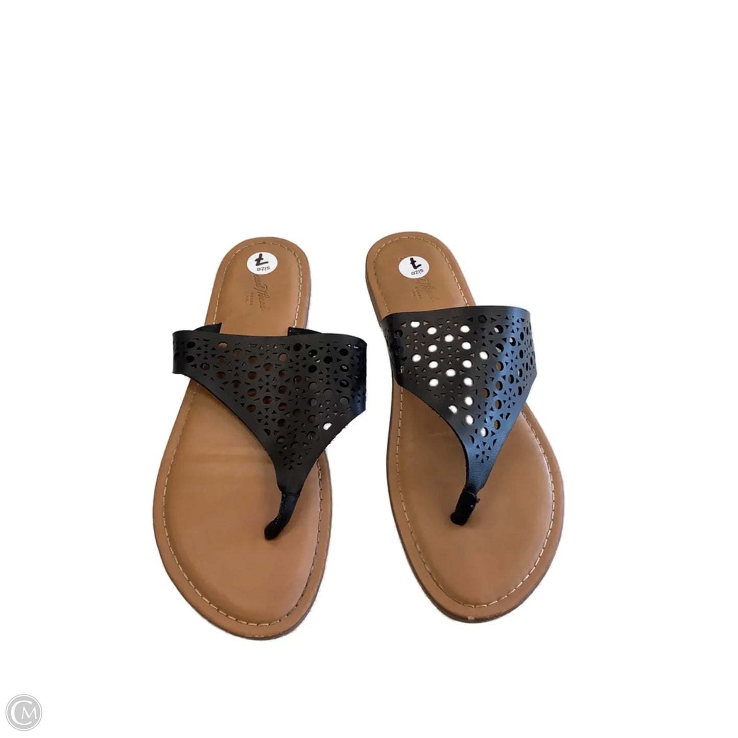 Sandals Flats By Universal Thread In Black & Brown, Size: 7