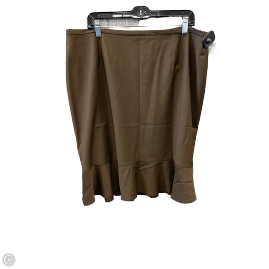 Skirt Midi By Talbots In Brown, Size: 20