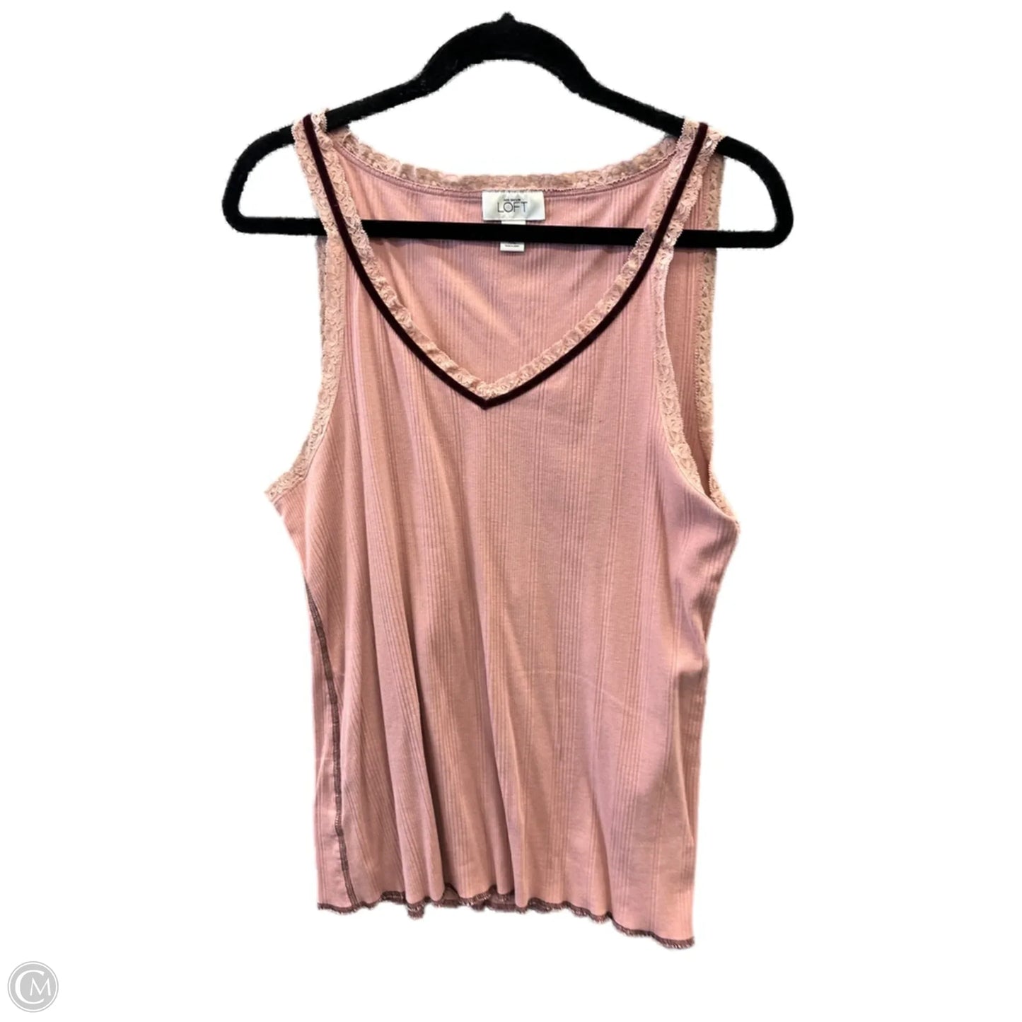 Top Sleeveless By Loft In Pink, Size: Xxl