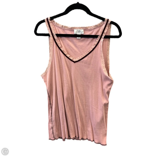 Top Sleeveless By Loft In Pink, Size: Xxl