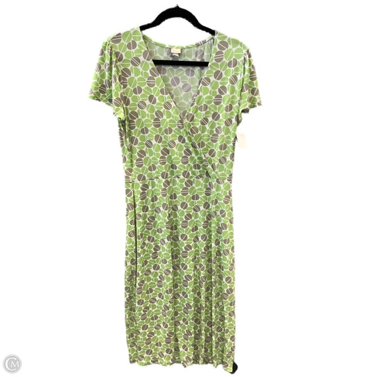 Dress Casual Midi By Merona In Green & Grey, Size: S