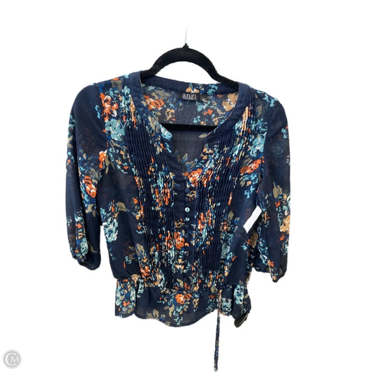 Top Long Sleeve By Ana In Blue, Size: Sp