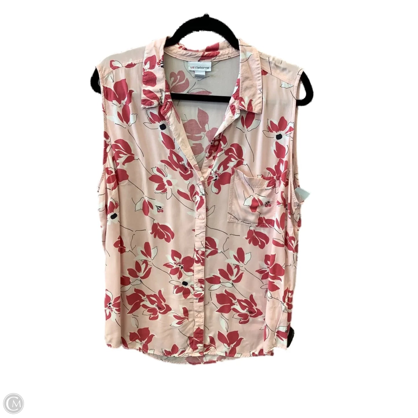 Top Sleeveless By Liz Claiborne In Pink, Size: Xxl