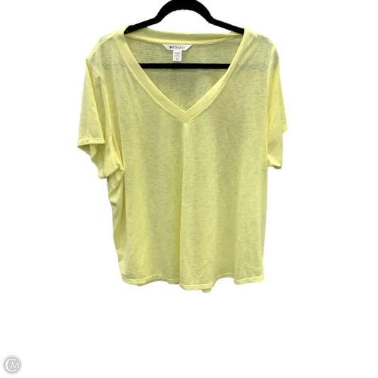 Athletic Top Short Sleeve By Athleta In Yellow, Size: 2x