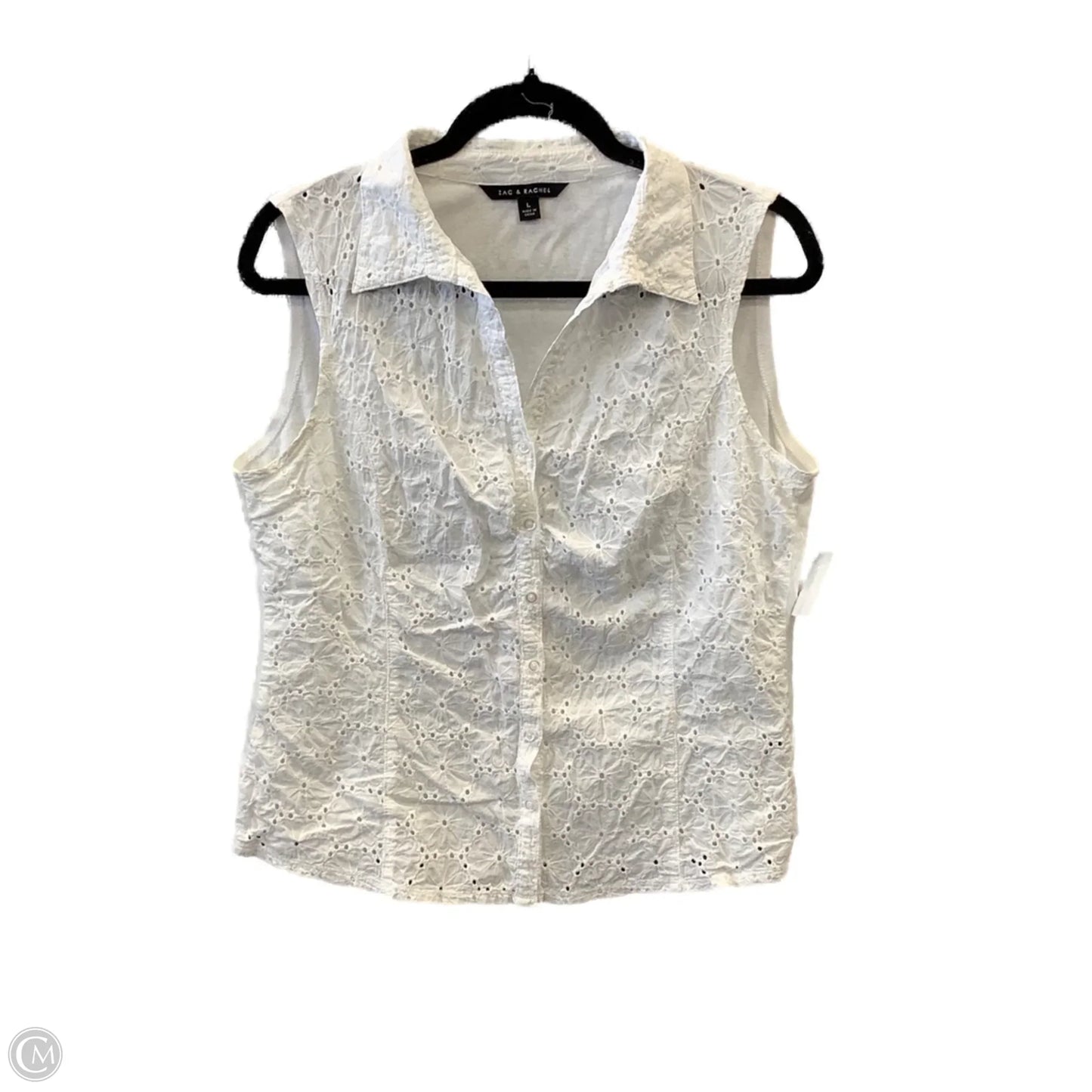 Top Sleeveless By Zac And Rachel In White, Size: L