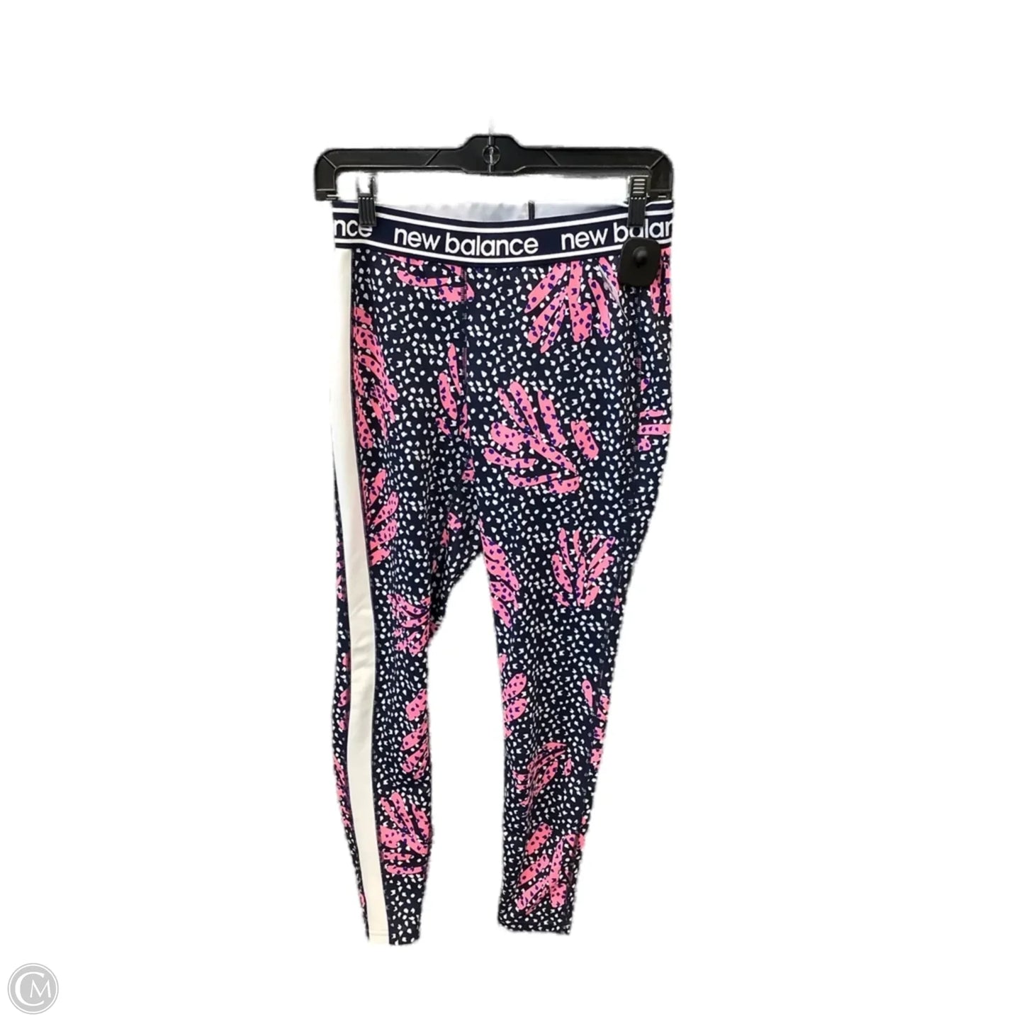 Athletic Leggings By New Balance In Blue & Pink, Size: M