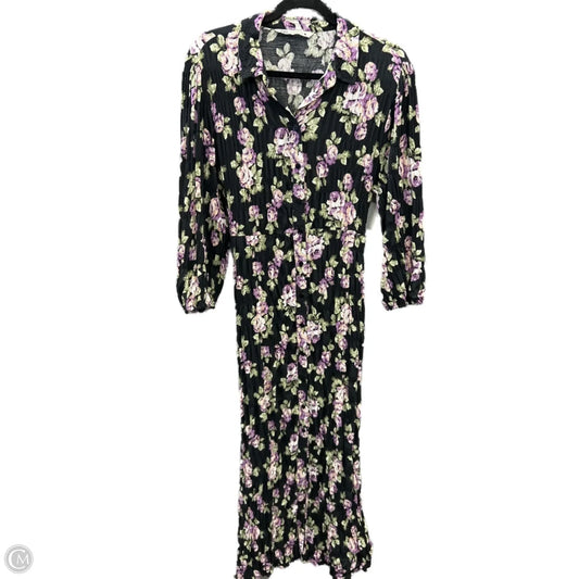 Dress Casual Maxi By Zara In Floral Print, Size: Xs