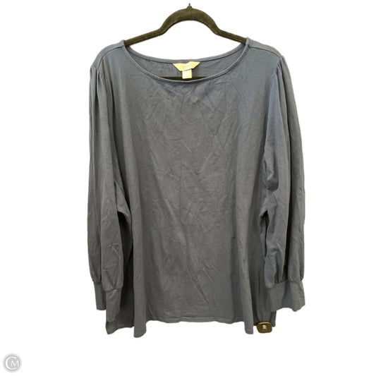 Top Long Sleeve Basic By Cj Banks In Navy, Size: 3x
