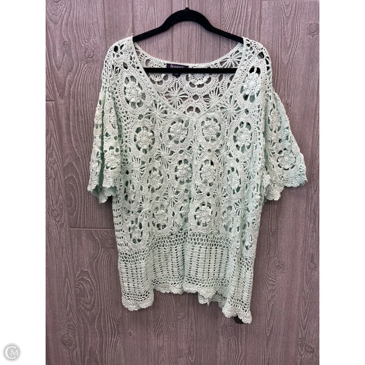 Sweater Short Sleeve By Roamans In Green, Size: 3x