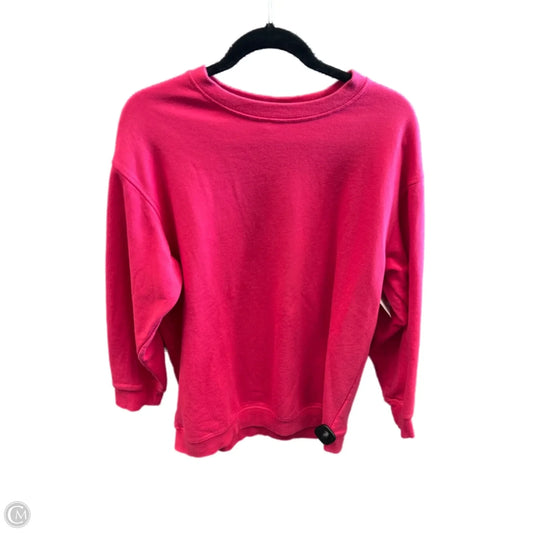 Sweatshirt Crewneck By H&m In Pink, Size: S