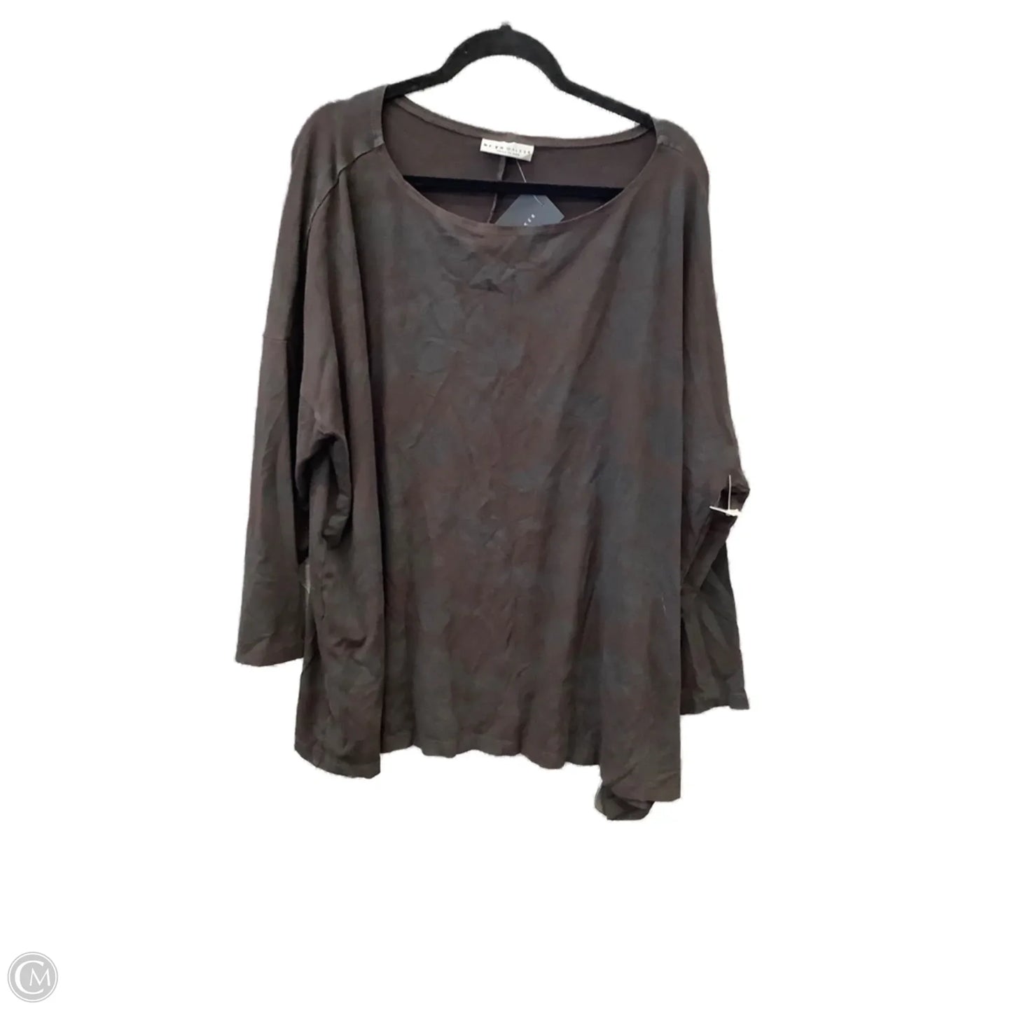 Top Long Sleeve By Bryn Walker In Brown, Size: 3x