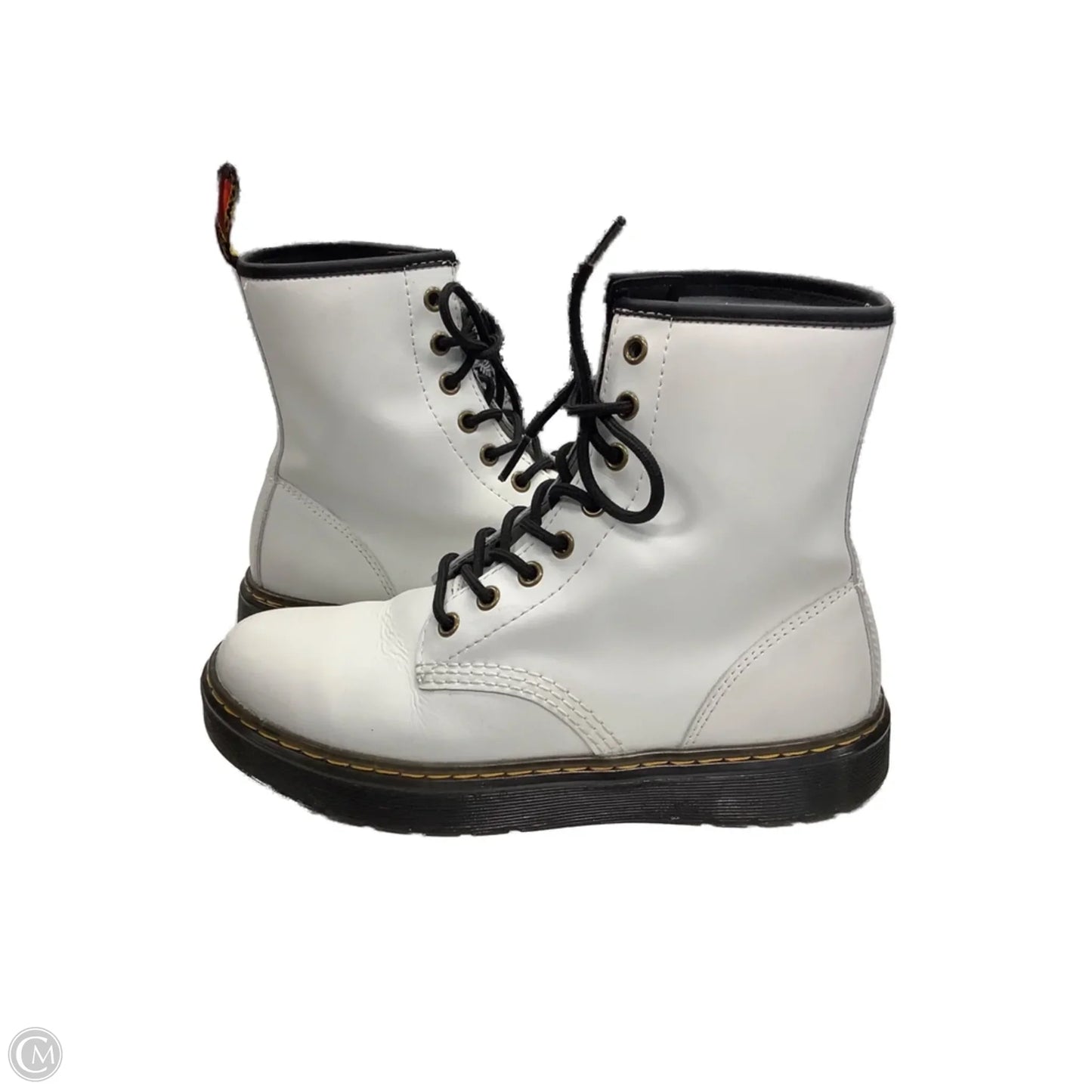 Boots Combat By Dr Martens In White, Size: 8