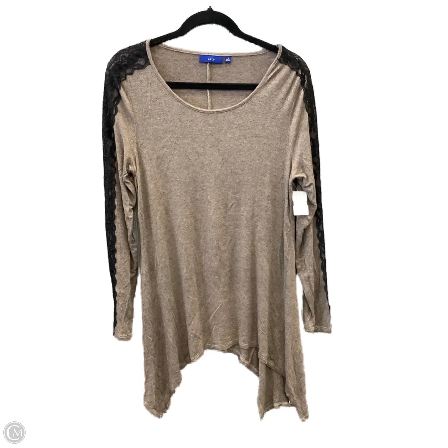 Top Long Sleeve By Apt 9 In Black & Brown, Size: S