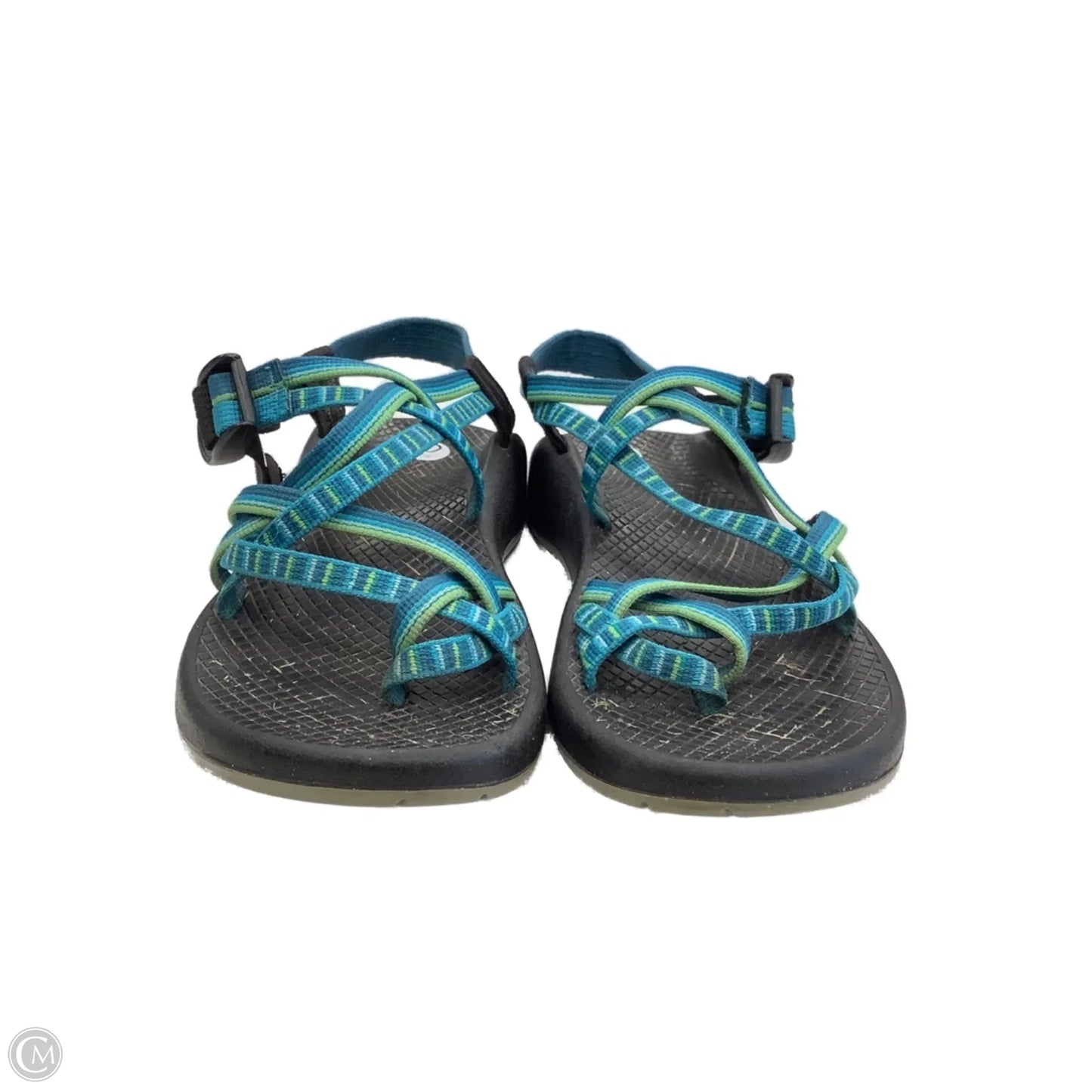 Sandals Flats By Chacos In Black & Blue, Size: 6