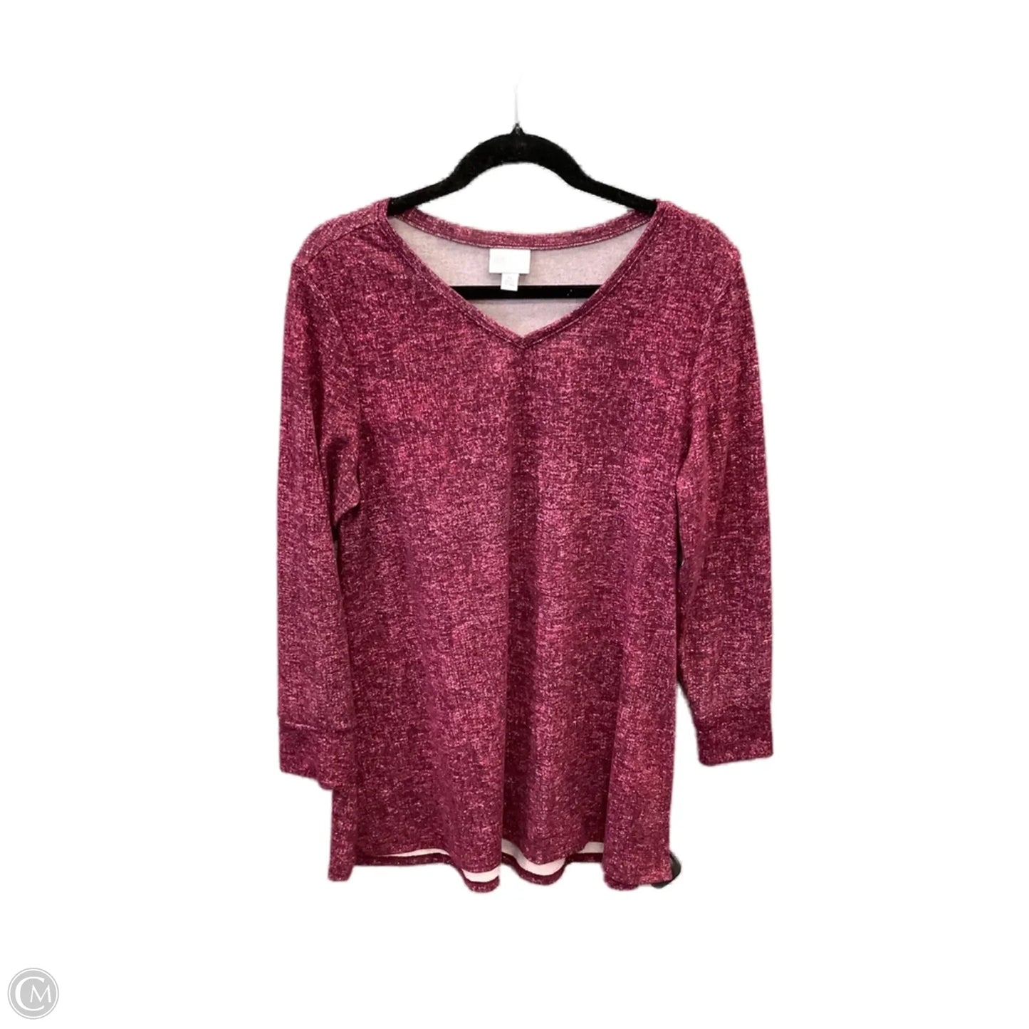 Top Long Sleeve By Lularoe In Pink, Size: M