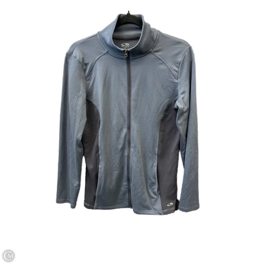 Athletic Top Long Sleeve Collar By Champion In Grey, Size: S