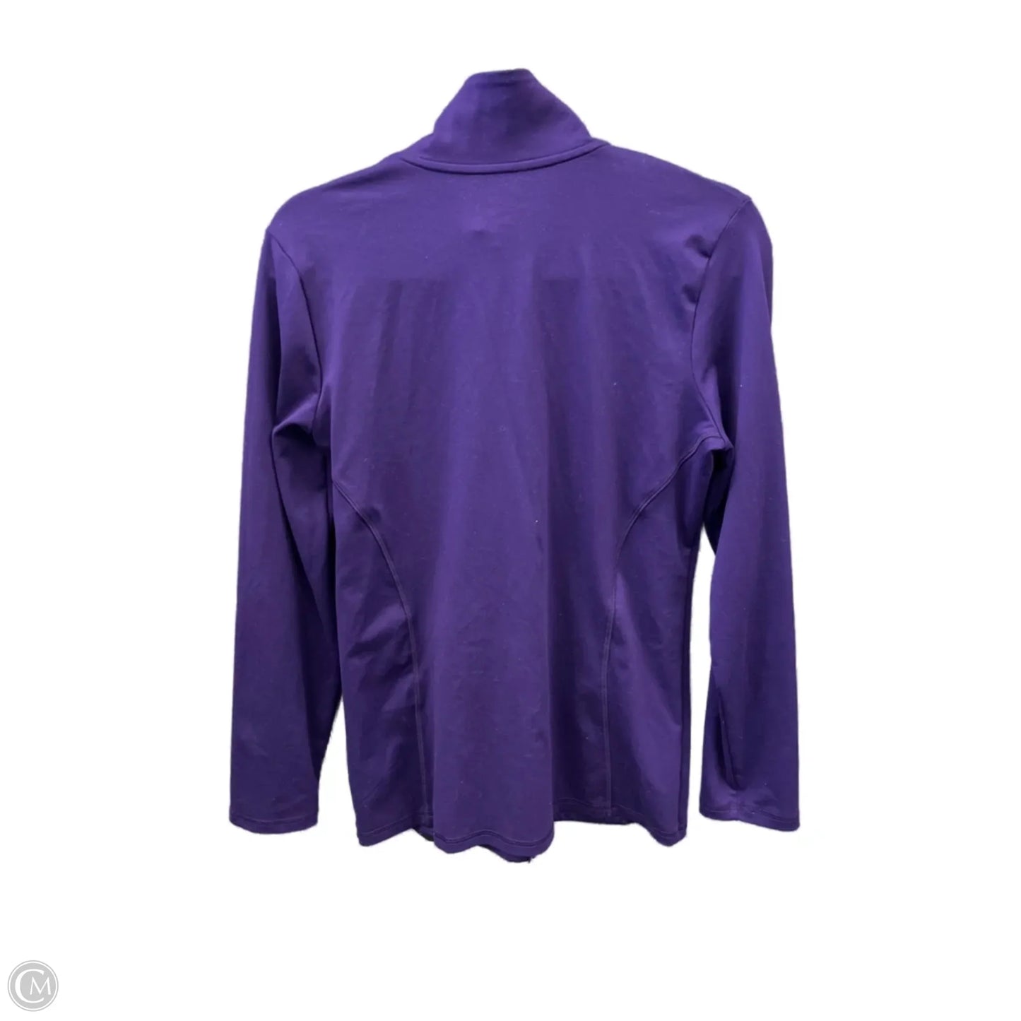 Athletic Top Long Sleeve Collar By Champion In Purple, Size: M