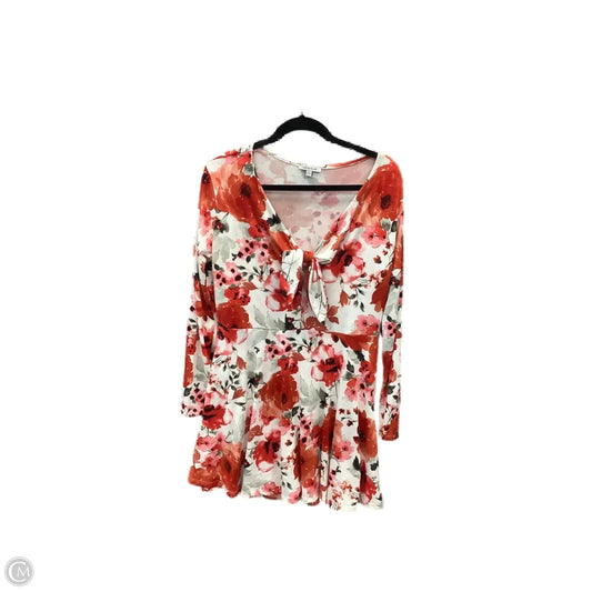 Dress Casual Midi By White Birch In Red & White, Size: Xl