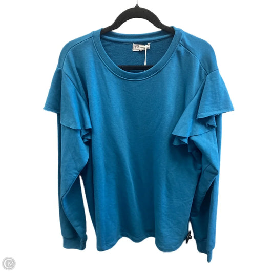 Top Long Sleeve By Clothes Mentor In Blue, Size: Xl