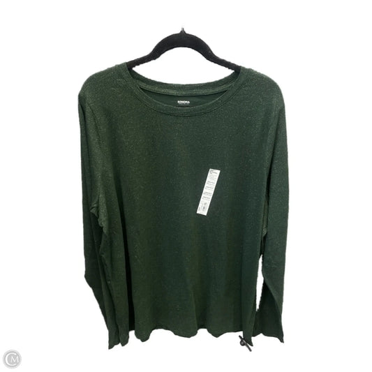 Top Long Sleeve By Sonoma In Green, Size: Xxl