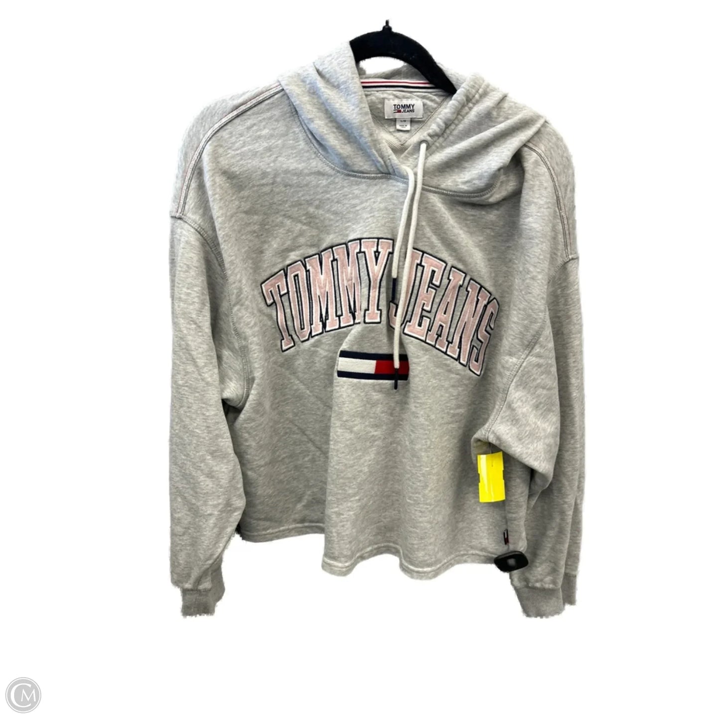 Sweatshirt Hoodie By Tommy Hilfiger In Grey, Size: L