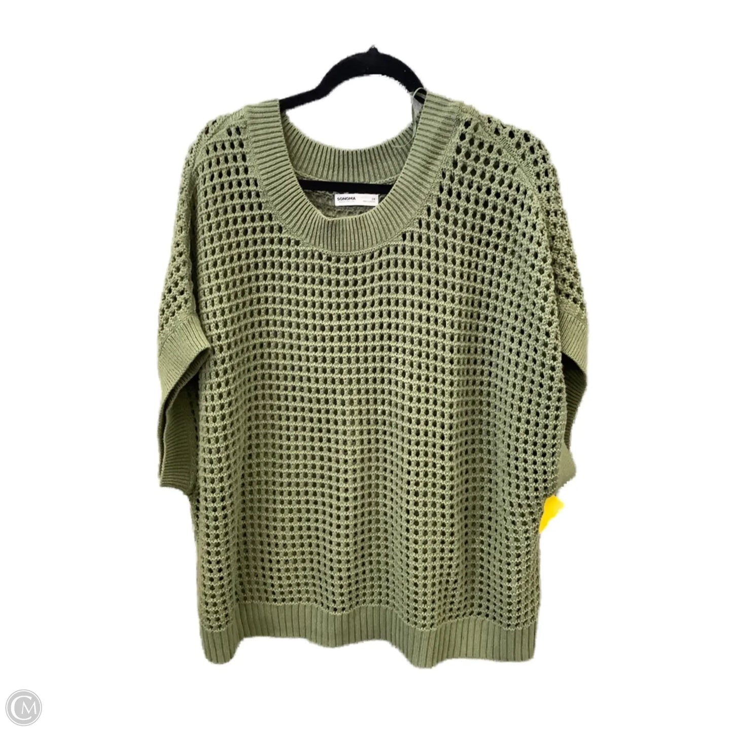 Sweater Short Sleeve By Sonoma In Green, Size: 2x