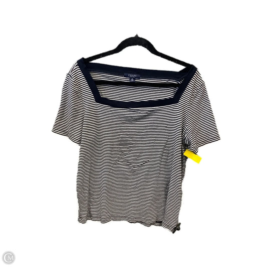 Top Short Sleeve By Chaps In Striped Pattern, Size: 1x