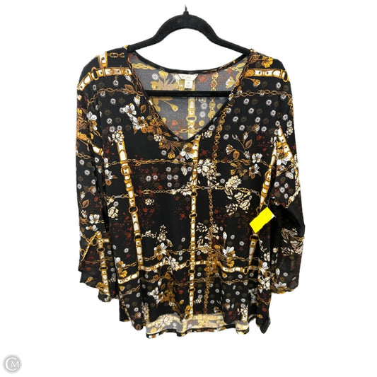 Top Long Sleeve By Cato In Multi-colored, Size: Xl