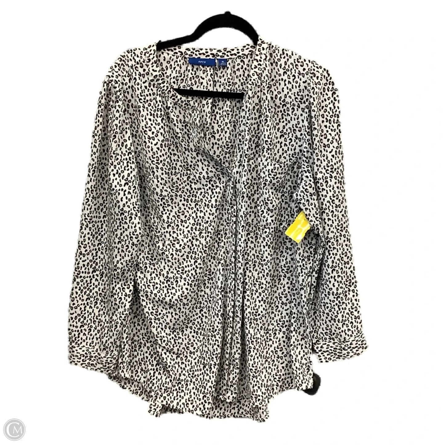 Top Long Sleeve By Apt 9 In Animal Print, Size: Xl