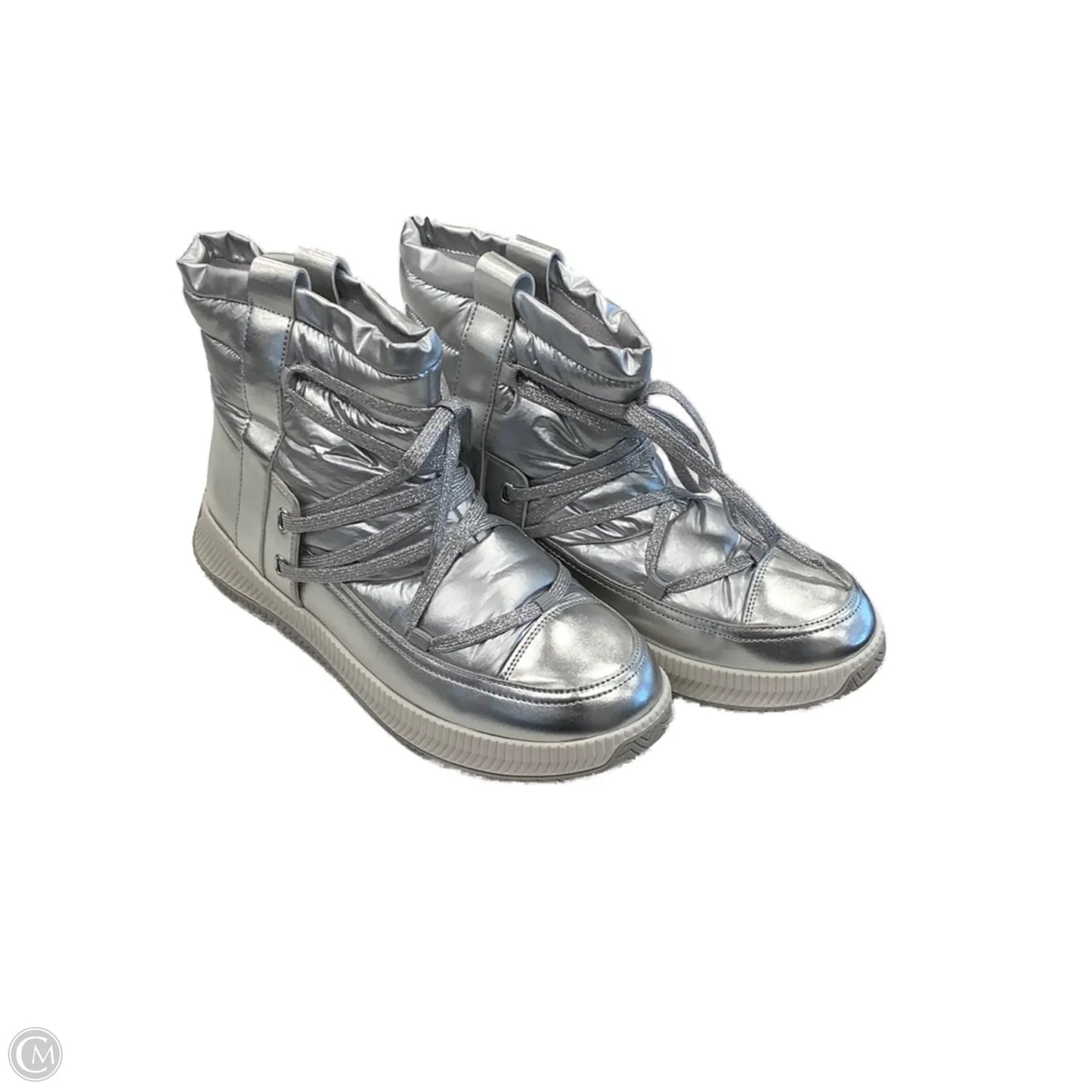 Boots Snow By Nine West In Silver, Size: 10.5
