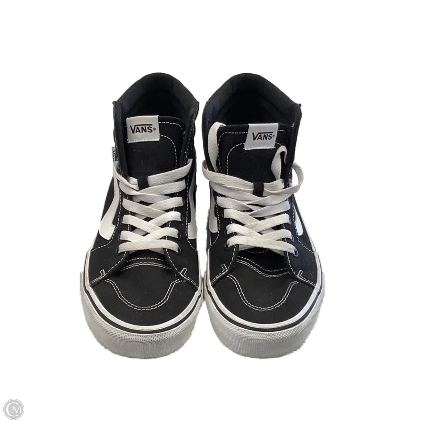 Shoes Sneakers By Vans In Black & White, Size: 8.5