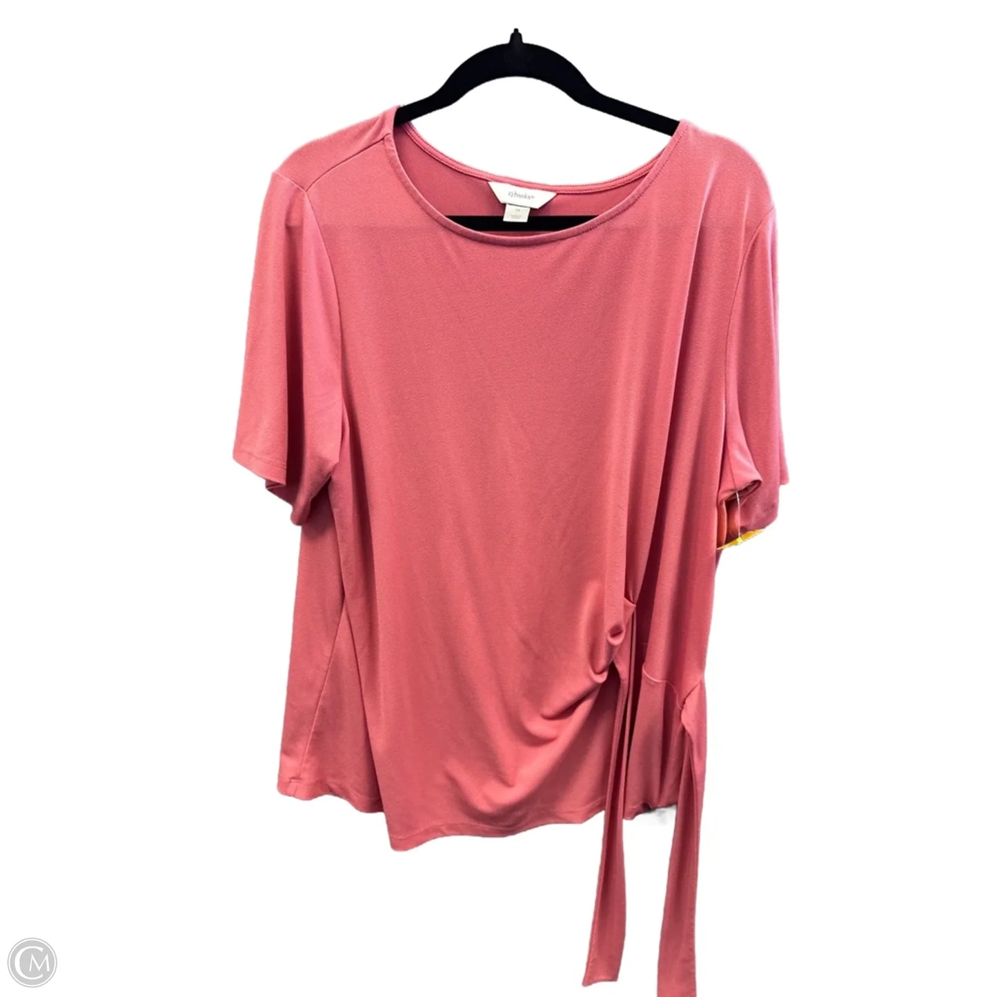 Top Short Sleeve By Cj Banks In Pink, Size: 1x