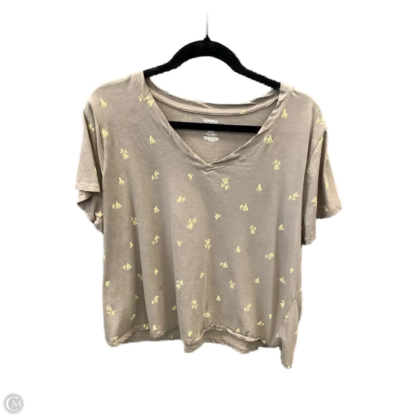 Top Short Sleeve By Sonoma In Grey, Size: Xxl