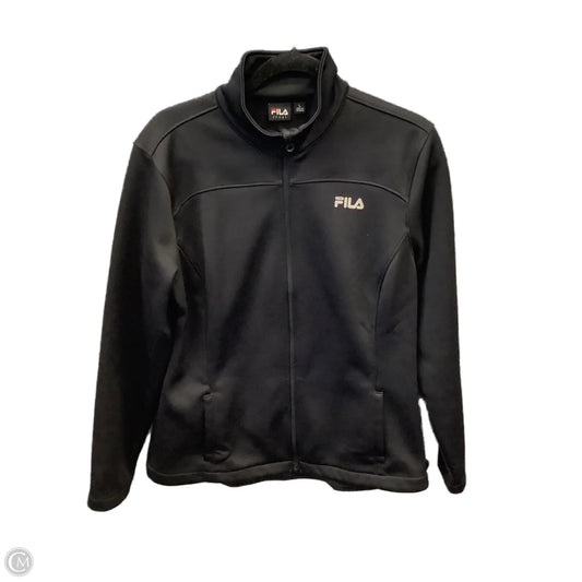 Athletic Jacket By Fila In Black, Size: L