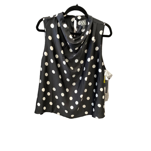 Top Sleeveless By Worthington In Polkadot Pattern, Size: Xl
