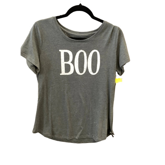 Top Short Sleeve By Sonoma In Grey, Size: M