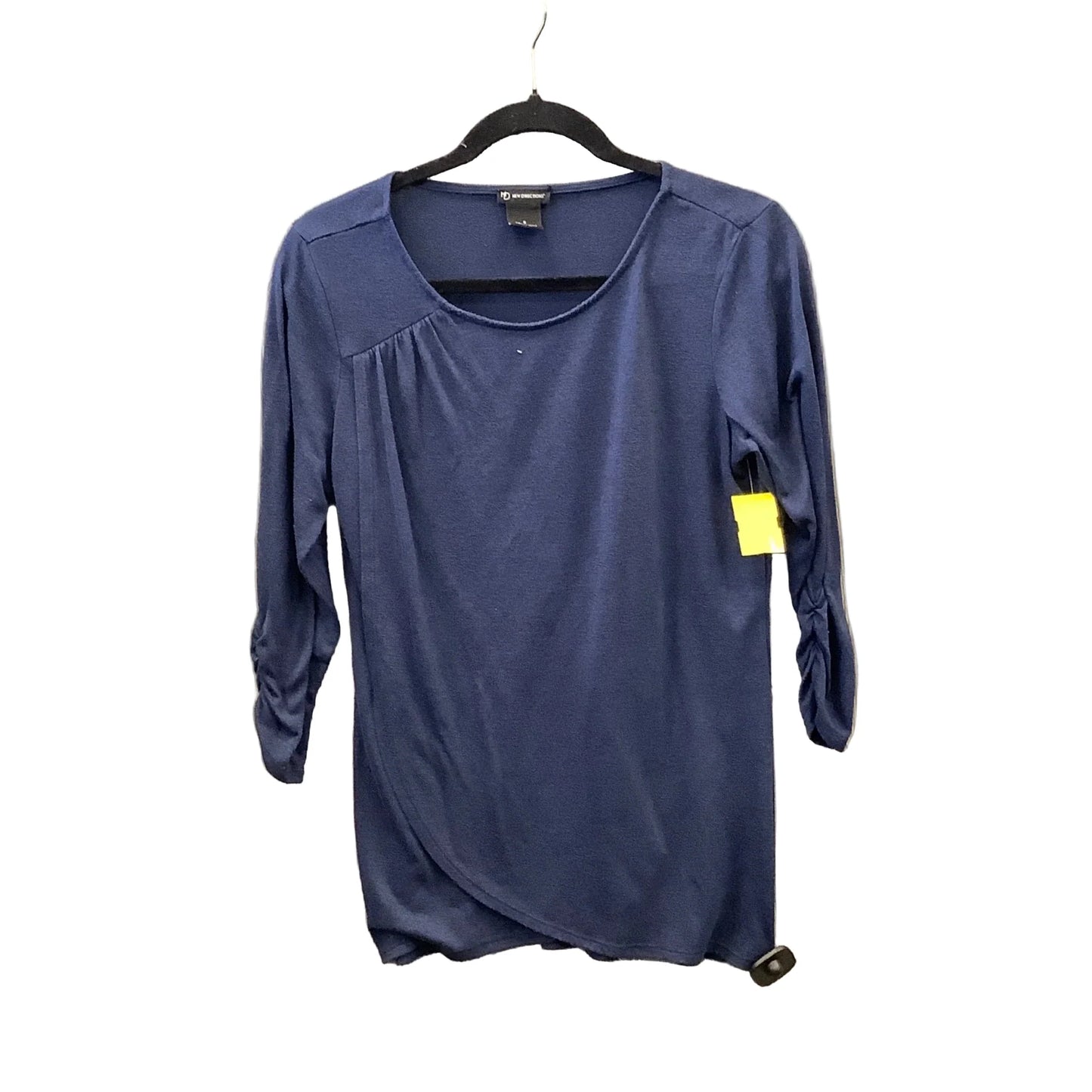 Top Long Sleeve Basic By New Directions In Navy, Size: S