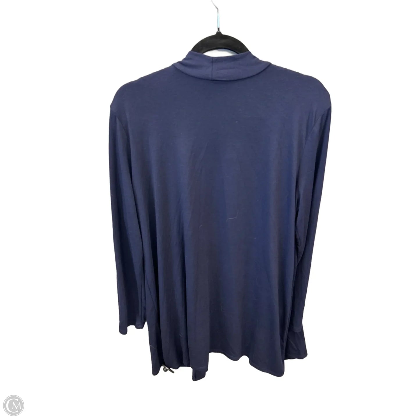 Cardigan By Zenana In Blue, Size: 1x