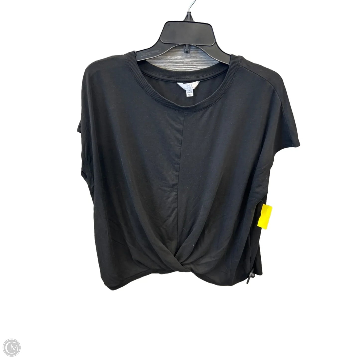 Top Short Sleeve By Time And Tru In Black, Size: Xl