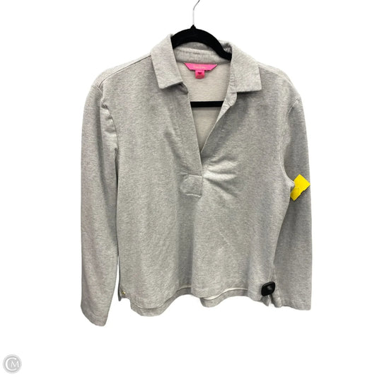 Top Long Sleeve Designer By Lilly Pulitzer In Grey, Size: M