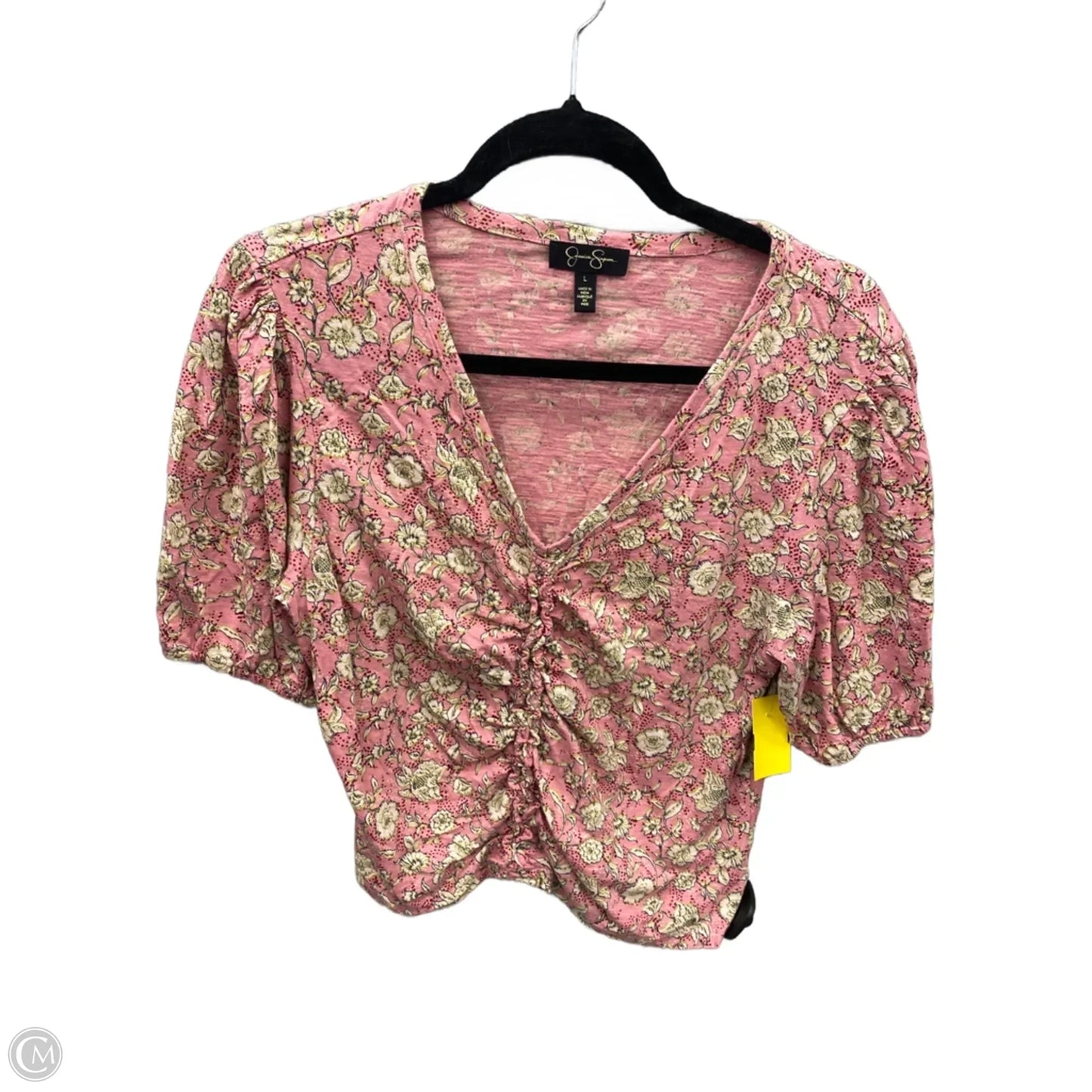 Top Short Sleeve By Jessica Simpson In Pink, Size: L