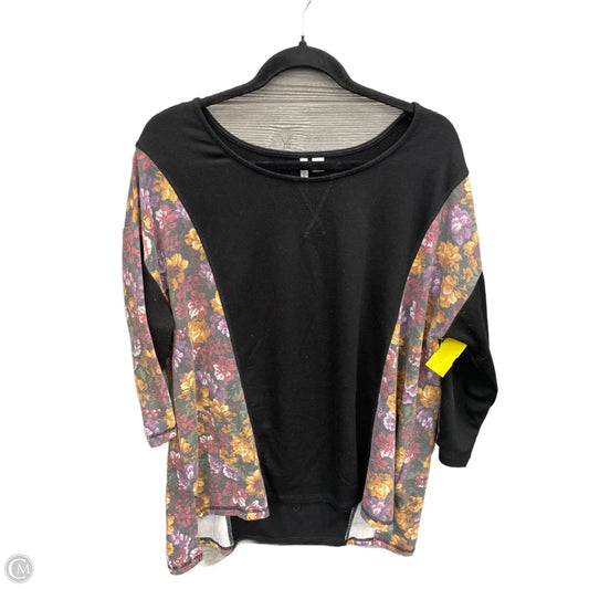 Top Long Sleeve By Cato In Black, Size: Xl